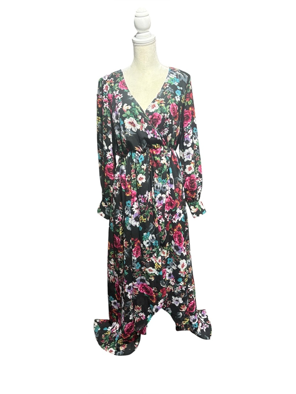 Jean-Louis Scherrer Faux Wrap Maxi Dress XL